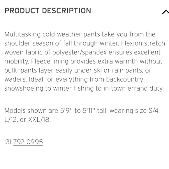 EDDIE BAUER Women’s Polar Fleece-Lined Pants — Size 8/medium - Picture 12 of 12